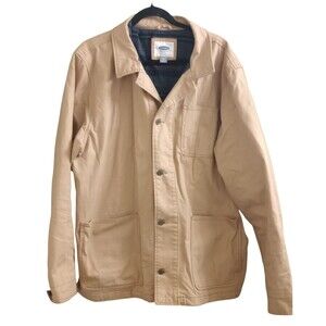 Old Navy Canvas Flannel Lined Barn Jacket Chore Outdoor Beige/Khaki Men's XXL
